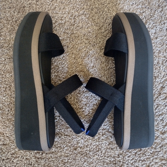 Rothy's Platform Wedge Ankle Strap Sandals NIB - Picture 7 of 13